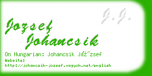 jozsef johancsik business card